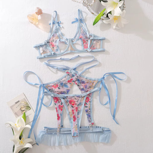 Sexy Vintage Erotic Lingerie Set of Three