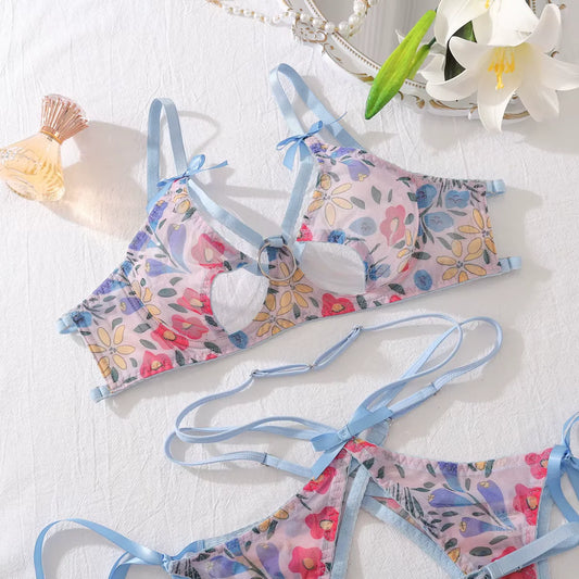 Sexy Vintage Erotic Lingerie Set of Three